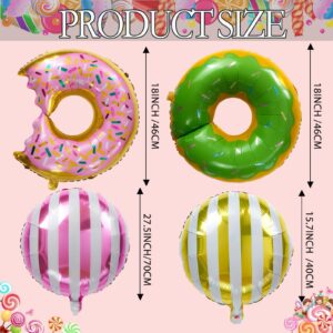 opasyo Donut Balloons &candy Balloons Set,8pcs Large Mylar Doughnut Balloons for Birthday Party Grow up Party Wedding Decoration Baby Shower,Donut Decorations Balloon