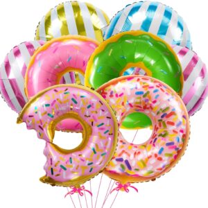 opasyo donut balloons &candy balloons set,8pcs large mylar doughnut balloons for birthday party grow up party wedding decoration baby shower,donut decorations balloon