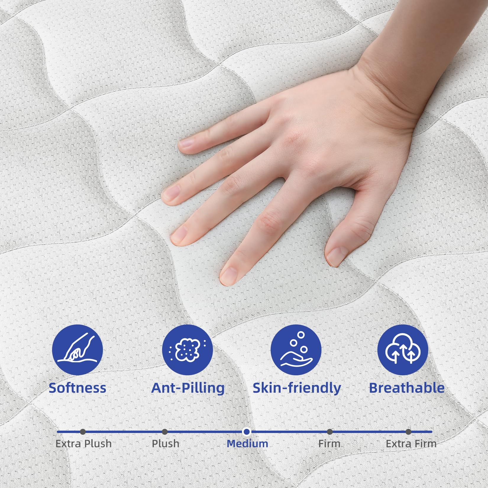 Queen Mattress, 10 Inch Queen Size Hybrid Mattress in a Box, Medium Firm Memory Foam and Spring Mattresses, Pressure Relief & Motion Isolationfor, Fiberglass Free Bed Mattress, CertiPUR-US Certified