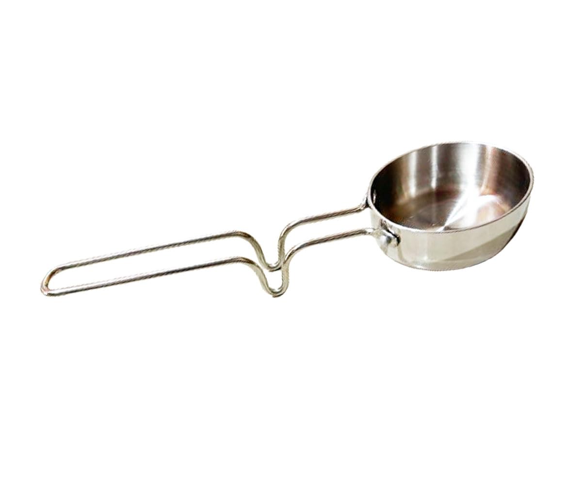 Satre Online and Marketing Stainless Steel Triply Flat Tadka Pan, Vagariya, Fry Pan, Steel Flat Tadka Pan, Size No. 7