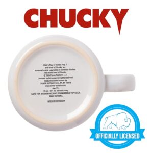 Silver Buffalo Chucky Horror Ceramic Camper Mug, 20 Ounces