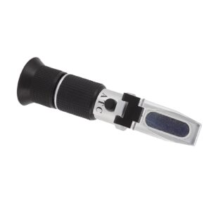 brix meter refractometer, 0-80% sugar content, portable handheld with clear display for fruit, soybean milk, and sugary drinks testing