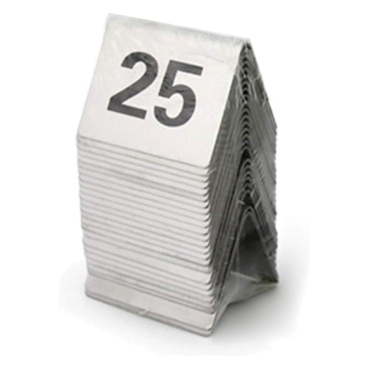 Stainless Steel Table Numbers, 1-10/25/50/100 Restaurant Digital Number Plate Tabletop Number Stackable, Wedding Birthday Marriage Party Supplies(1 to 25)