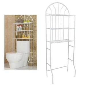 Over The Toilet Storage Rack,Metal 3 Shelf Bathroom Space Saver Over The Toilet Rack,Freestanding Space Saver Toilet Stands,Storage Organizer Accessories Bathroom Cabinet Tower Shelf