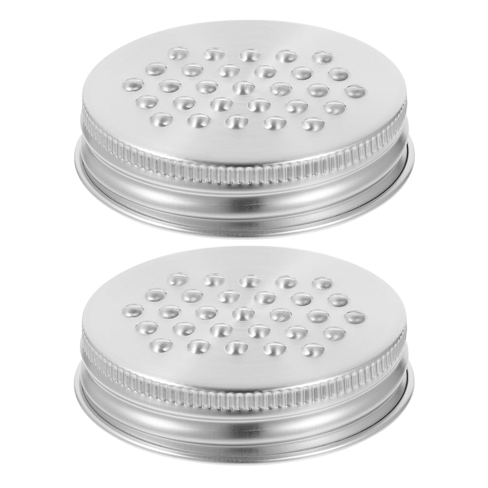 Mason Jar Grater Lid 2Pcs Mason Jar Lid Grater Set Mason Jar Cheese Grater Lid Mason Jar Shredder Lid Stainless Steel Grater Shredder Lid for Mason Jar Multipurpose Canning Lids