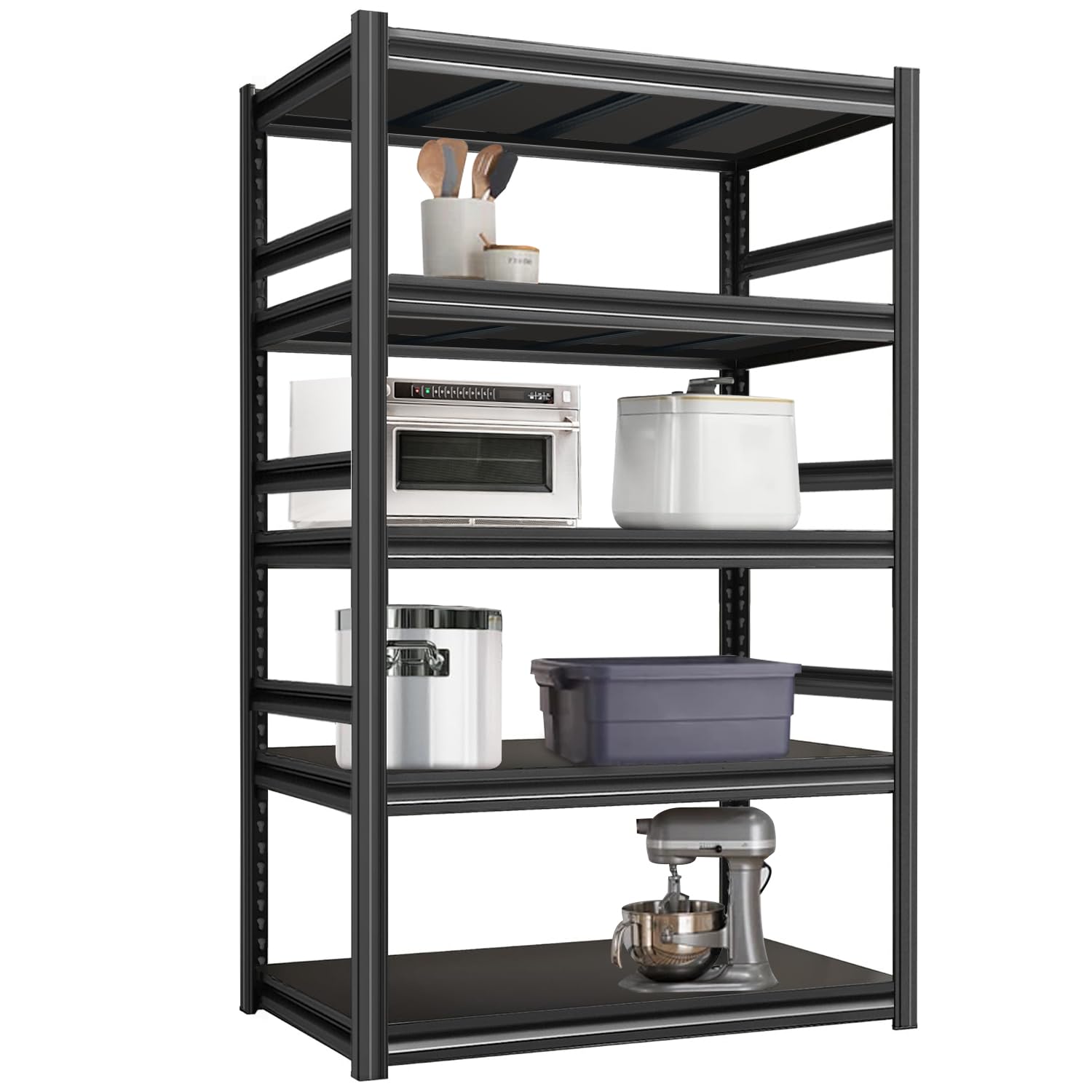 Sajanic Adjustable Garage Shelving Metal Storage Shelves Heavy Duty, 5 Tier Shelving Units and Storage, 2000LBS Boltless Shelving 16" W x 32" D x 72" H