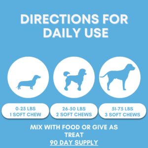 Ballo Pets Allergy & Immune Chews for Dogs - Itch Relief for Dogs - Dog Seasonal Allergies- Skin and Coat Supplement - Omega 3, Pumpkin Powder, Turmeric Root, Quercetin- 90 Soft Chews- Salmon Flavor