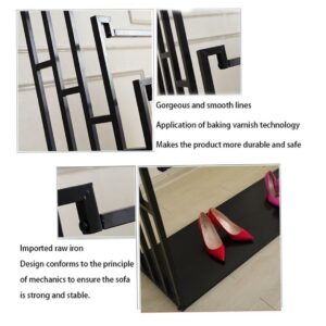 Double Side Scarf Holder Organizer, Stand Floor Standing Scarf Display Stand, Metal Freestanding Scarf Holder, Retail Display Stands for Clothing Retail Stores, Shop(Black,15.7*59.1*59.1in)