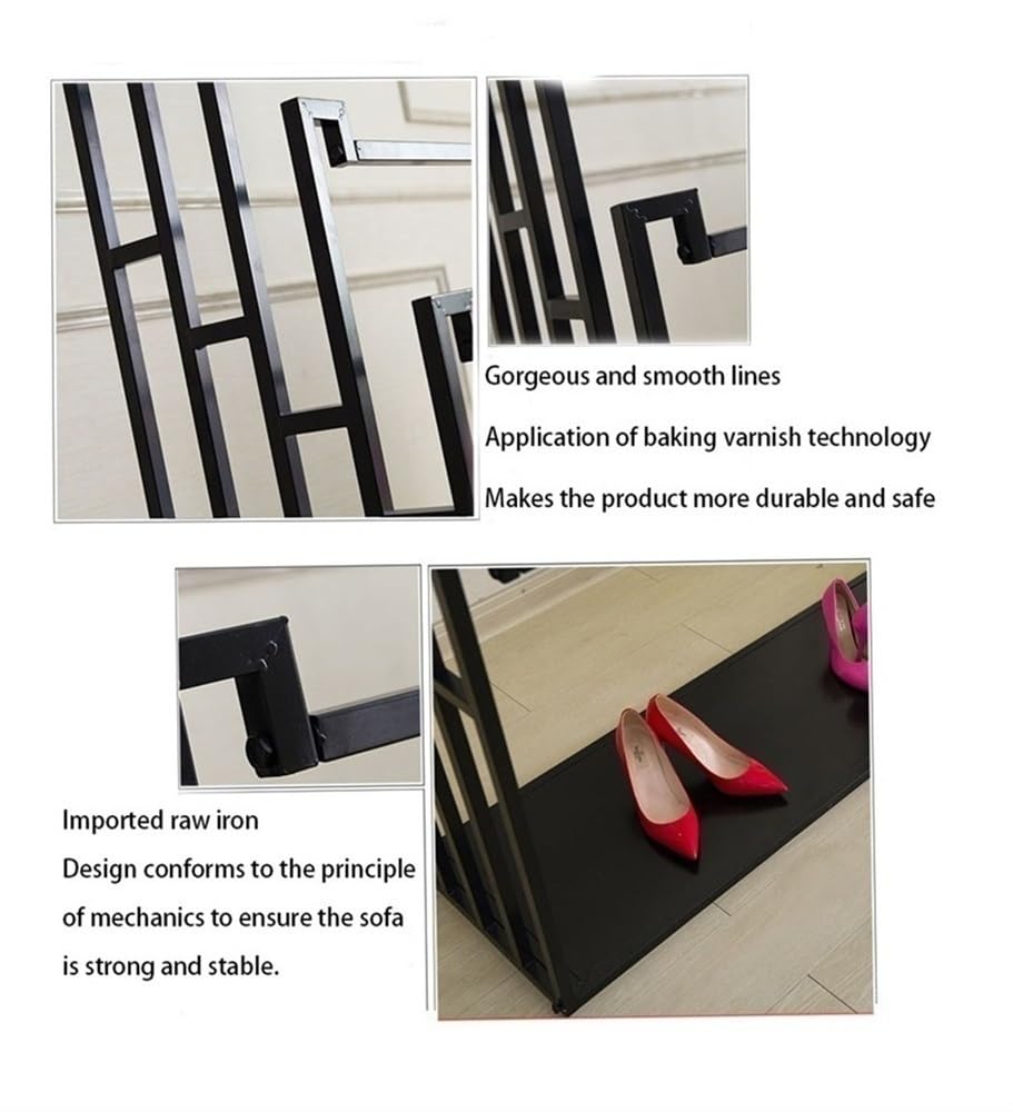 Double Side Scarf Holder Organizer, Stand Floor Standing Scarf Display Stand, Metal Freestanding Scarf Holder, Retail Display Stands for Clothing Retail Stores, Shop(Black,15.7*59.1*59.1in)