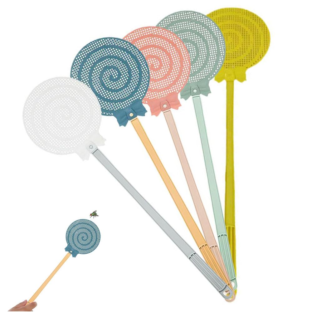 Fly Swatter, Funny Candy Shaped Fly Swatters,Long Handle Flyswatter,Heavy Duty,Fly Swatter for Home/Indoor/Outdoor/Classroom/Office