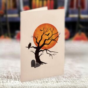 Freshcut Paper Pop Up Cards, 15 Inch Halloween Haunted House 3D Popup Greeting Cards, Halloween Gifts, Birthday Gift Cards, Note Card & Envelope, Haunted House