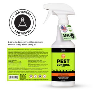 Nature's Dome Eco-Friendly Pest Control Spray – 16 oz – Ant, Roach, Spider, Fly, Flea and Insect Control with Natural Essential Oils – Fast-Acting, Child & Pet Safe for Indoor & Outdoor Use