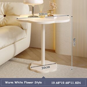 BxuxJar Cute End Table, Small Coffee Table Modern White Small Accent Table for Bedroom, Living Room, Small Spaces, Nursery