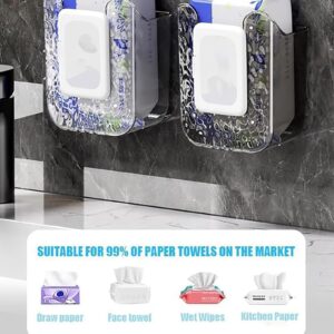 Kitchen Wipes Storage,Flushable Wipe Holder for Bathroom,Wall Mount Tissue Box Holder, Wall-Mounted Tissue Box, Non-Slip Flushable Wipes Holder, Wipe Container, Wipes Dispenser for Kitchen