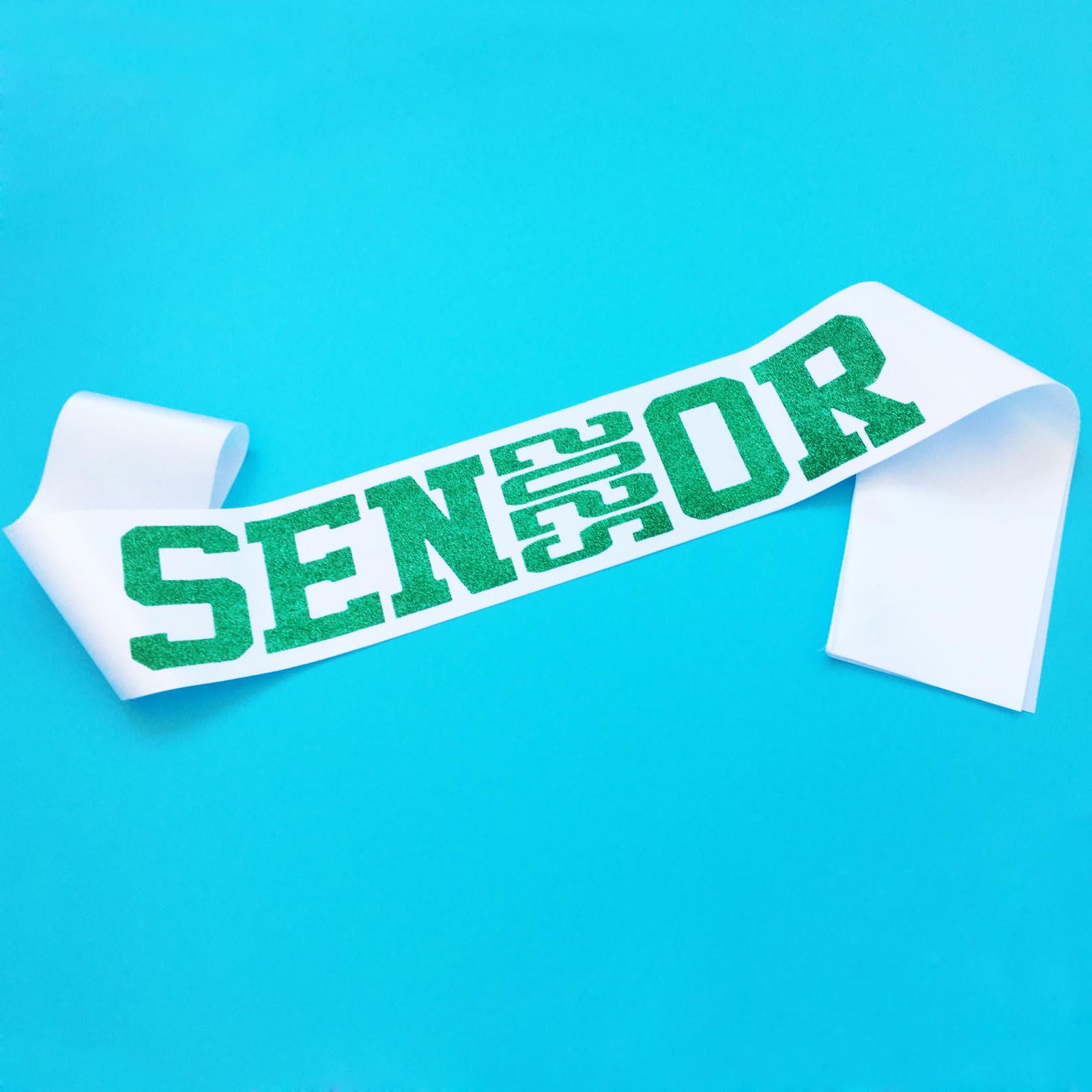 Senior Sash 2025 Green,10 Pack White Senior Cheer Sashes Class of 2025 Graduation Celebration Class Competition Sash Party Supplies