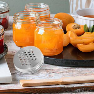 Mason Jar Grater Lid 2Pcs Mason Jar Lid Grater Set Mason Jar Cheese Grater Lid Mason Jar Shredder Lid Stainless Steel Grater Shredder Lid for Mason Jar Multipurpose Canning Lids