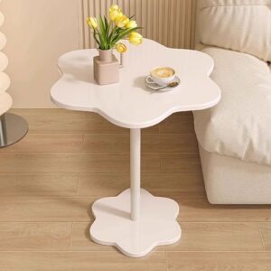 BxuxJar Cute End Table, Small Coffee Table Modern White Small Accent Table for Bedroom, Living Room, Small Spaces, Nursery