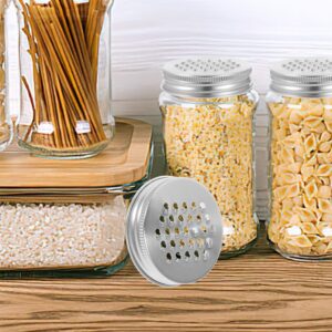 Mason Jar Grater Lid 2Pcs Mason Jar Lid Grater Set Mason Jar Cheese Grater Lid Mason Jar Shredder Lid Stainless Steel Grater Shredder Lid for Mason Jar Multipurpose Canning Lids