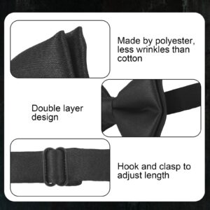 Watersay 3 Pcs Halloween Cosplay Accessories for Kids Include Black Spider Patch Fake Mustache Adjustable Neck Bow Tie for Halloween Cosplay Parties Masquerade Supplies