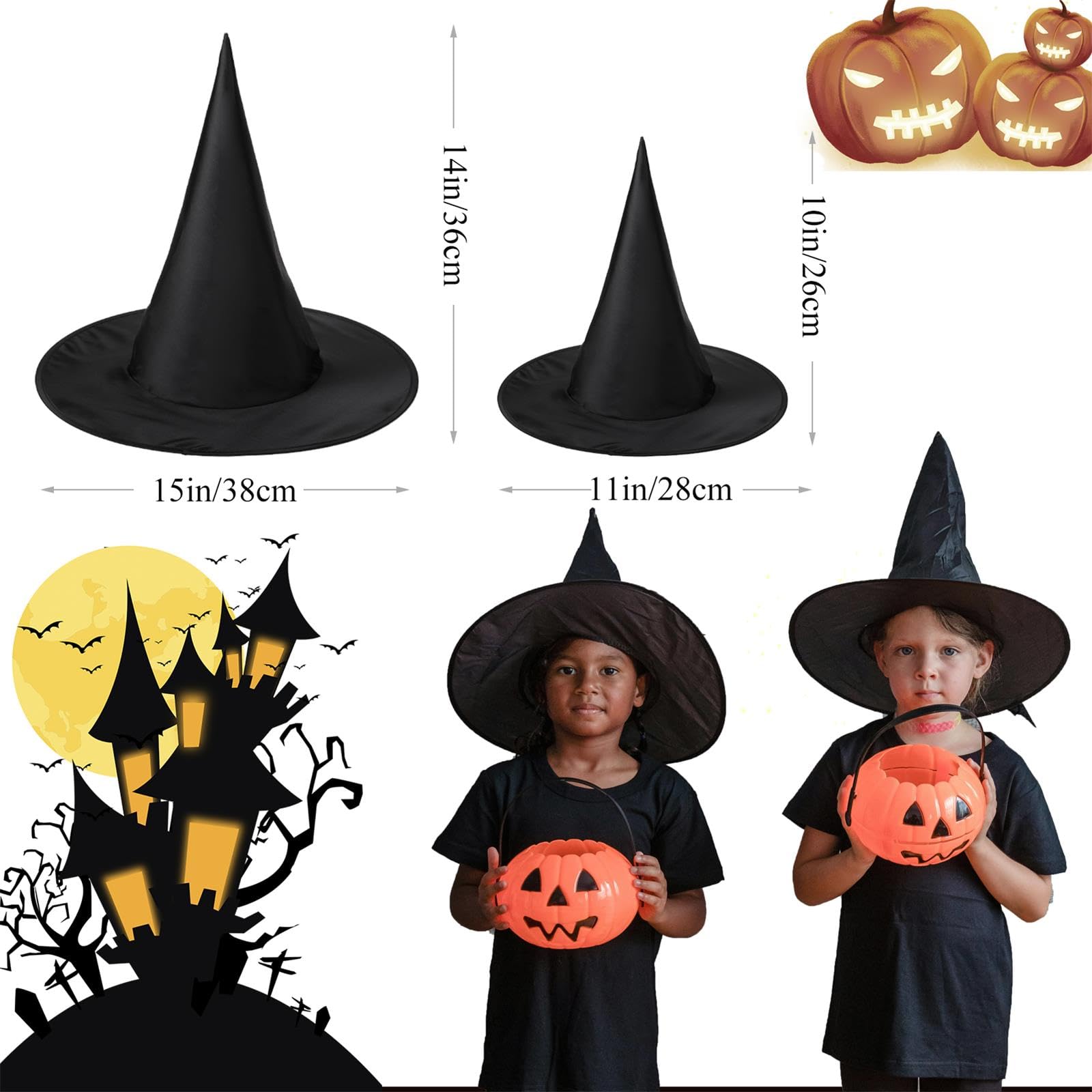 Halloween Balloon Garland Kit 124Pcs Orange Black Sand White Brown Balloons Arch with Wizard Hat 3D Bat Sticker Decoration Set for BOO Halloween Party Decorations