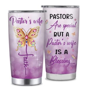 pastor wife appreciation gifts, pastor's wife gifts tumbler 20oz, religious gift for minister's wife,thank you gifts pastor's wife,unique christmas gifts for wemon