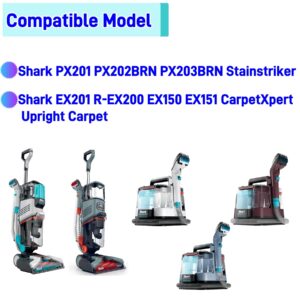 PX202BRN Tool Brush Replacement Parts Compatible With Shark StainStriker Portable Carpet PX201 PX202BRN PX203BRN CarpetXpert Upright EX201 R-EX200 R-EX201 EX150 EX151 Stain Striker Vacuum Brush,2 PCS