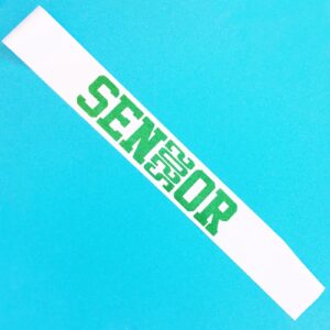 Senior Sash 2025 Green,10 Pack White Senior Cheer Sashes Class of 2025 Graduation Celebration Class Competition Sash Party Supplies