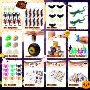 YMGN 222Pcs Halloween Party Favors for Kids, Bulk Fidget Toys for Party Supplies, Halloween Treats Non Candy School Classroom Carnival Prizes, Goody Bag Fillers Halloween Prizes Box