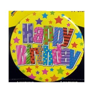 Amscan Descendants 4 Square Plates, and Luncheon Napkins Serves 16 | Officially Licensed | Includes Happy Birthday Button | Bundle of 3 Items Party Supplies Pack