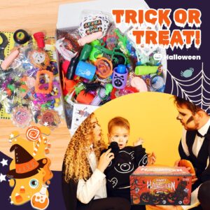 YMGN 222Pcs Halloween Party Favors for Kids, Bulk Fidget Toys for Party Supplies, Halloween Treats Non Candy School Classroom Carnival Prizes, Goody Bag Fillers Halloween Prizes Box