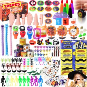 ymgn 222pcs halloween party favors for kids, bulk fidget toys for party supplies, halloween treats non candy school classroom carnival prizes, goody bag fillers halloween prizes box