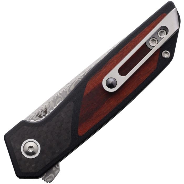 Begg Knives Diamici Linerlock Damascus BG056, Brown/Black