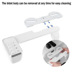 Bidet Attachment for Toilet with Pressure Controls Retractable Self Cleaning Cold Water Bidets Sprayer for Existing Toilets Non-Electric Bidet Seat Kit with Dual Spray Nozzles for Most Toilets Women