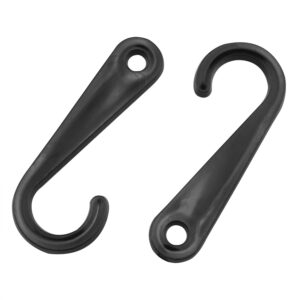 PIYANYO 3/4 inch Plastic Display Hook J-Hook for Clothing Socks Cap Underwear Hanging Display Stand, Black -500pcs