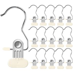 16 pack boot hangers clips,hanging clips hook clothes pins for laundry,heavy duty clothespins boot hangers for closet, space saving portable travel clothespins clip hangers for pants hats socks gloves