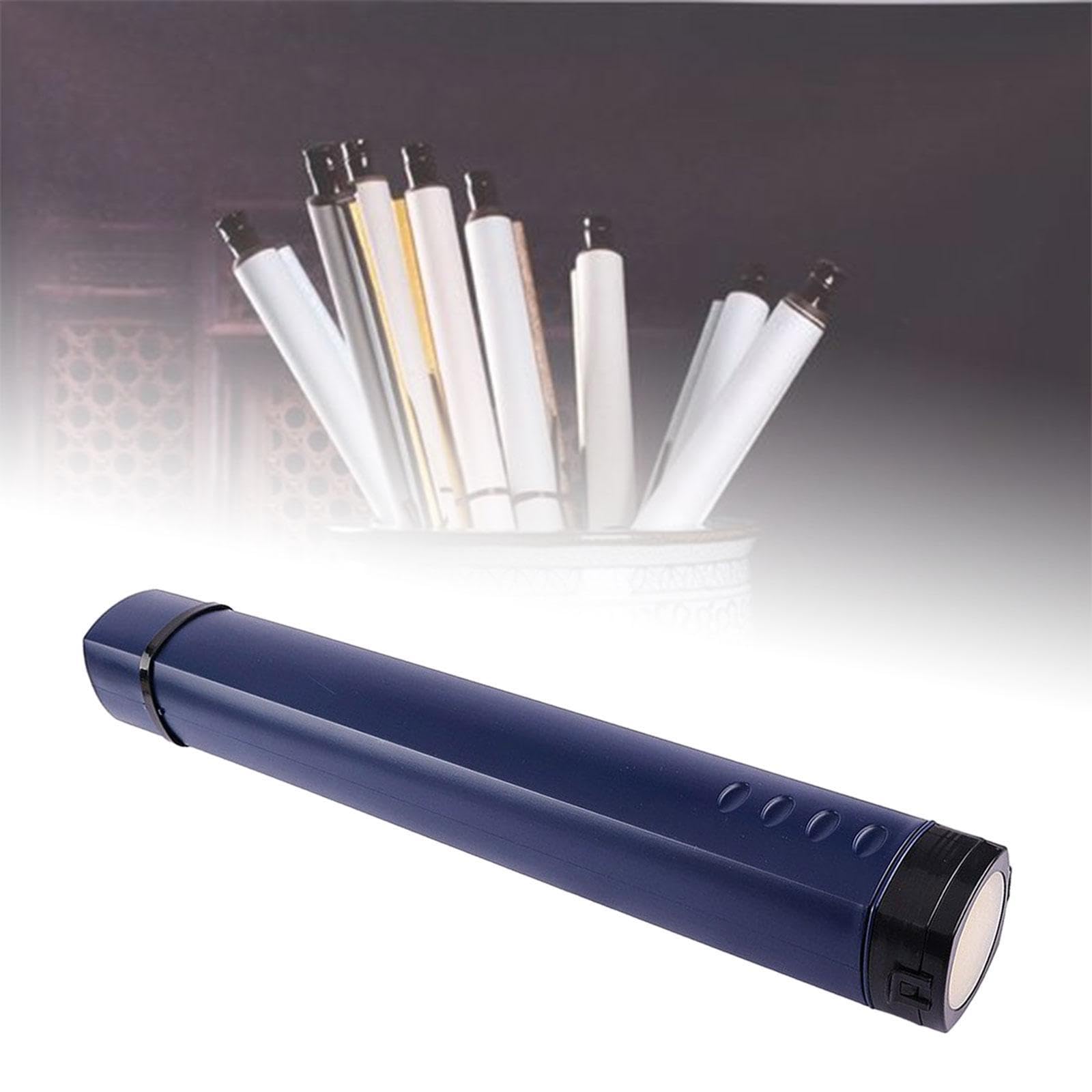 Nishiyuenyi Drawings Tube Document Storage Tube Telescopic Scrolls Carry Case Poster Storage Tube for Paintings, Drawings, Pictures, Blue