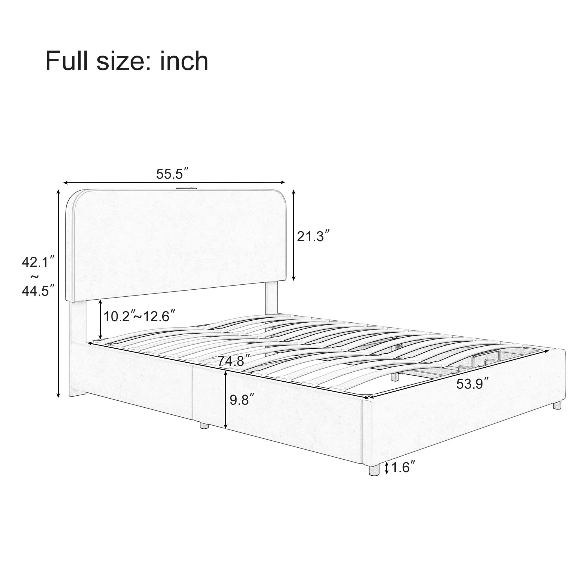 Merax Full Size Lift Up Storage Bed with RGB LED Light & Bluetooth Speaker, Lychee Velvet Upholstered Platform, No Box Spring Needed, Pink