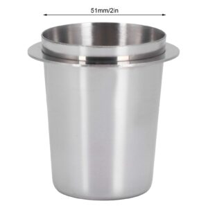 KooingTech 51mm Coffee Dosing Cup, Stainless Steel Coffee Bean Dosing Cup, Coffee Dosing Cup Suitable for Milk Tea Shop Coffee Shop Italian Coffee Machine