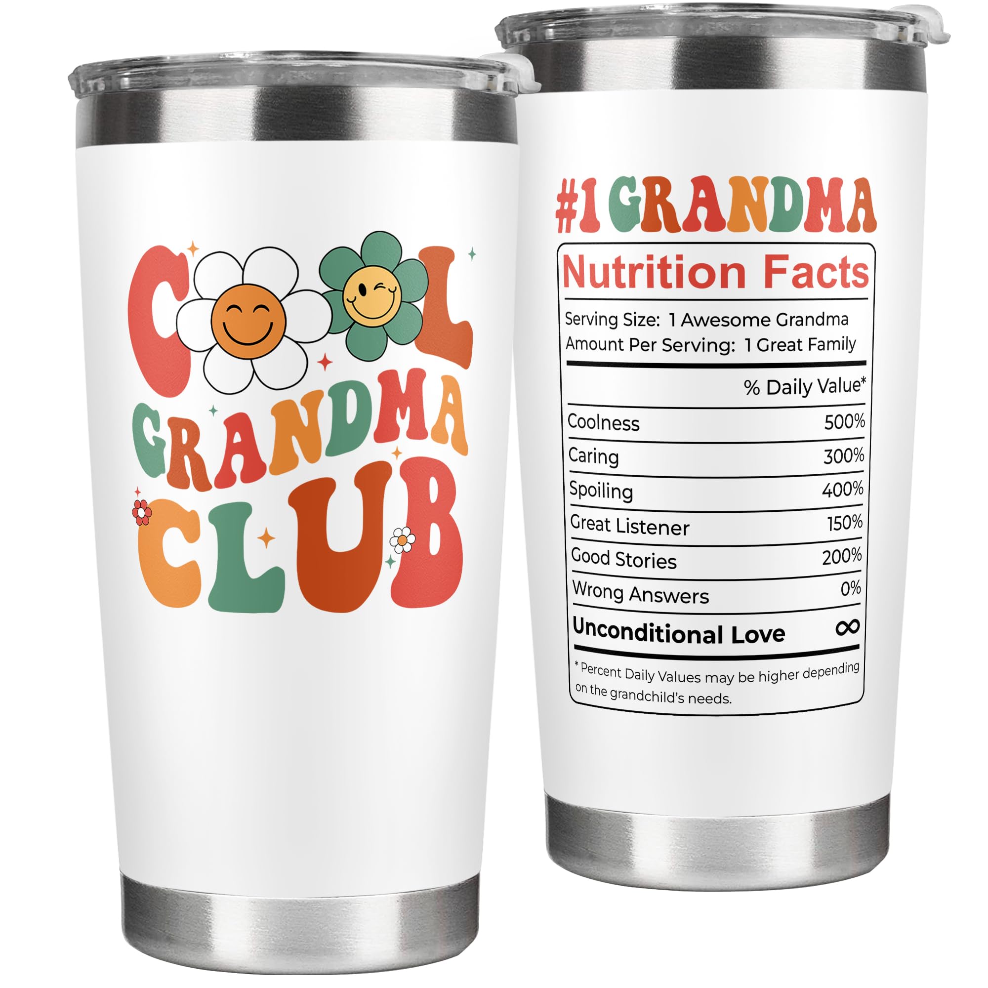 Grandma Gifts - Christmas Gifts for Grandma, Grandma Birthday Gifts - Gifts for Grandma from Granddaughter, Grandson, Grandkids, Grandchildren - Gifts Ideas for Grandma, Grandmother - 20 Oz Tumbler