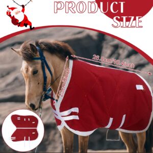 Yeyeplum Christmas Horse Model Blanket Tack Blanket Liner Traditional Blanket Horse Accessories Soft Horse Blanket Sheet, 1: 9 Scale, Red