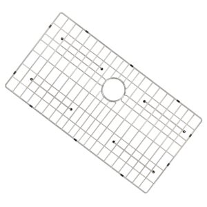 stainless steel sink grid and protectors for bottom of kitchen sink，26" x 14" inches with rear drain