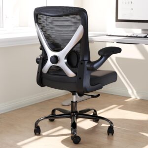 Ergalithic Ergonomic Office Chair - X-Shaped Computer Desk Chair Comfy, Gaming Chair, Office Chair with Lumbar Support, Mesh Office Chairs, Desk Chair for Long Hours (Black Silver)