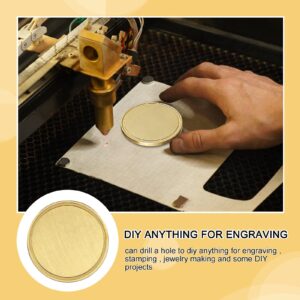 Laser Engraving Blanks Brass Coin Blanks Metal Engraving Blank Coins 40mm with Acrylic Protection Box for DIY Commemorative Collection (10pcs Brass)