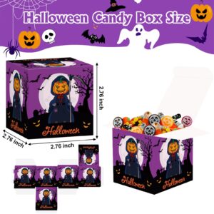 Halloween Candy Treat Box Set, 12 Pcs Treat Goodie Boxes Halloween Party Favors Boxes, Halloween Cardboard Funny Boxes for for Candy Snacks Cookie Small Gifts Halloween Party Supplies Kids Birthday