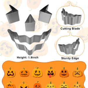 Pumpkin Carving Kit Tools 27 PCS Safe & Easy for Kids, Sturdy Halloween Pumpkin Carving Set with Stainless Steel Carve Stencils & Hammer for DIY Halloween Decoration Jack O Lanterns