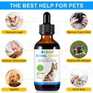 Dog Cough Treatment - Kennel Cough Drops for Dogs, 100% Natural Cough Supplement for Dogs, Allergy Relief Supplement for Dogs, Herbal Drops for All Breeds & Sizes