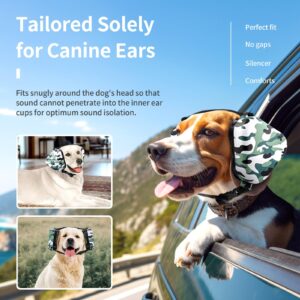 Dog Ear Muffs Noise Protection,uaidie Noise Cancelling Headphones for Dogs, Ear Covers for Hearing Protection and Anxiety - Camouflage