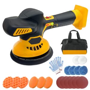 cordless car buffer polisher for dewalt 20v battery, polishers and buffers with 6 variable speed up to 6000rpm, cordless polisher for car detailing/polishing/waxing(battery not included)