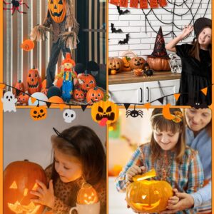 Pumpkin Carving Kit Tools 27 PCS Safe & Easy for Kids, Sturdy Halloween Pumpkin Carving Set with Stainless Steel Carve Stencils & Hammer for DIY Halloween Decoration Jack O Lanterns