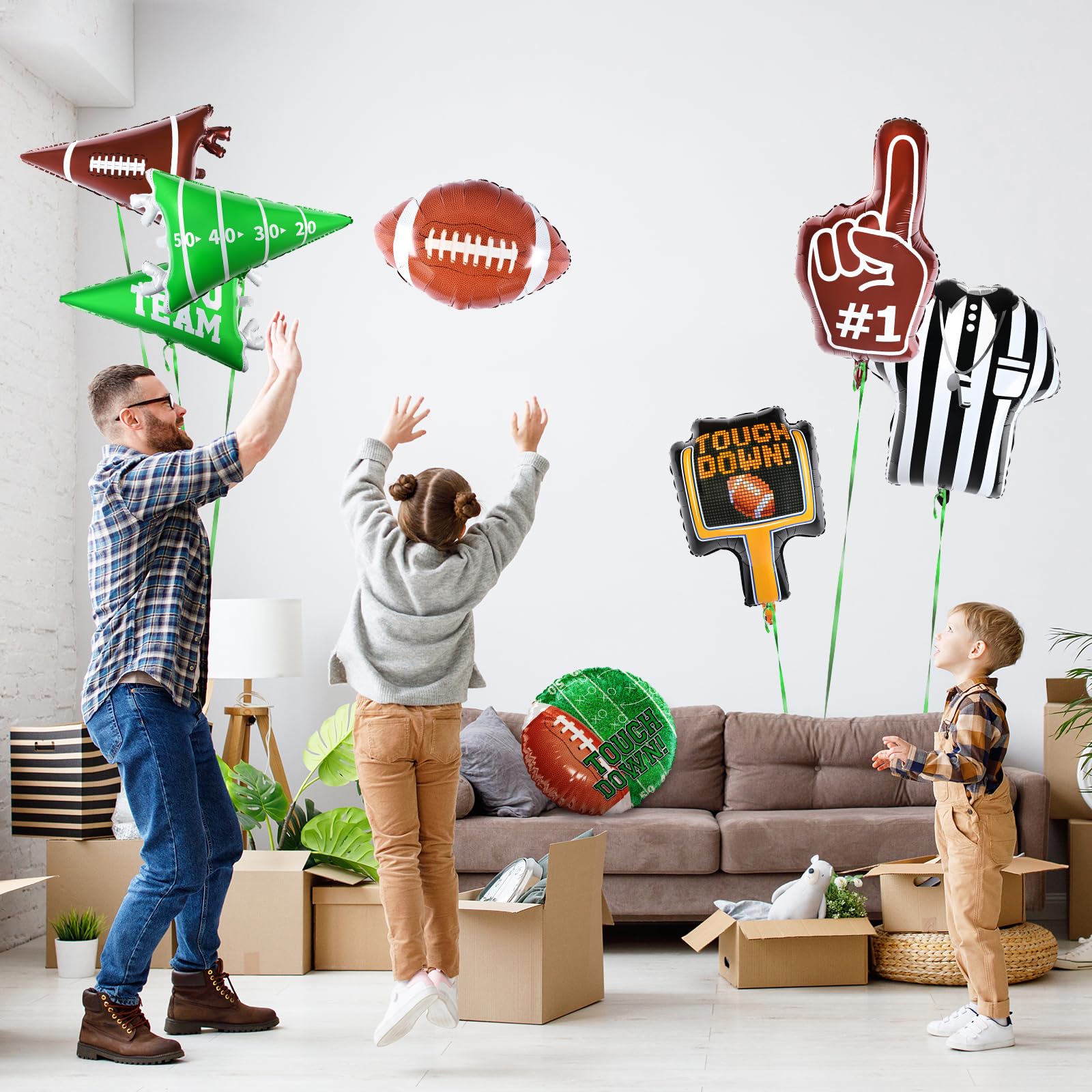 Football Party Decorations Football Shaped Foil Balloons,Touchdown Balloons for Football Birthday Party Football Game Tailgate Party Decorations